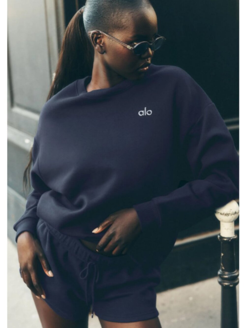 ALO Yoga Accolade Crew Neck Pullover, Navy XS, NWT